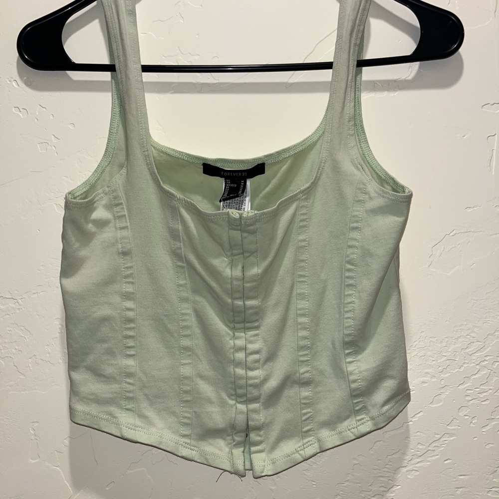 Forever 21 Light Green Crop Top